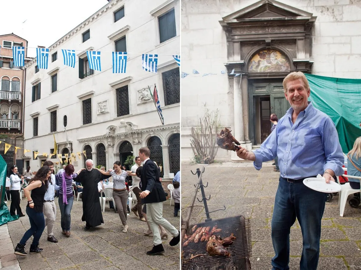 Festa in piazza paesana - Fotografia di Enrico Fantoni
